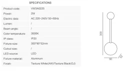 Alba long LED 30cm