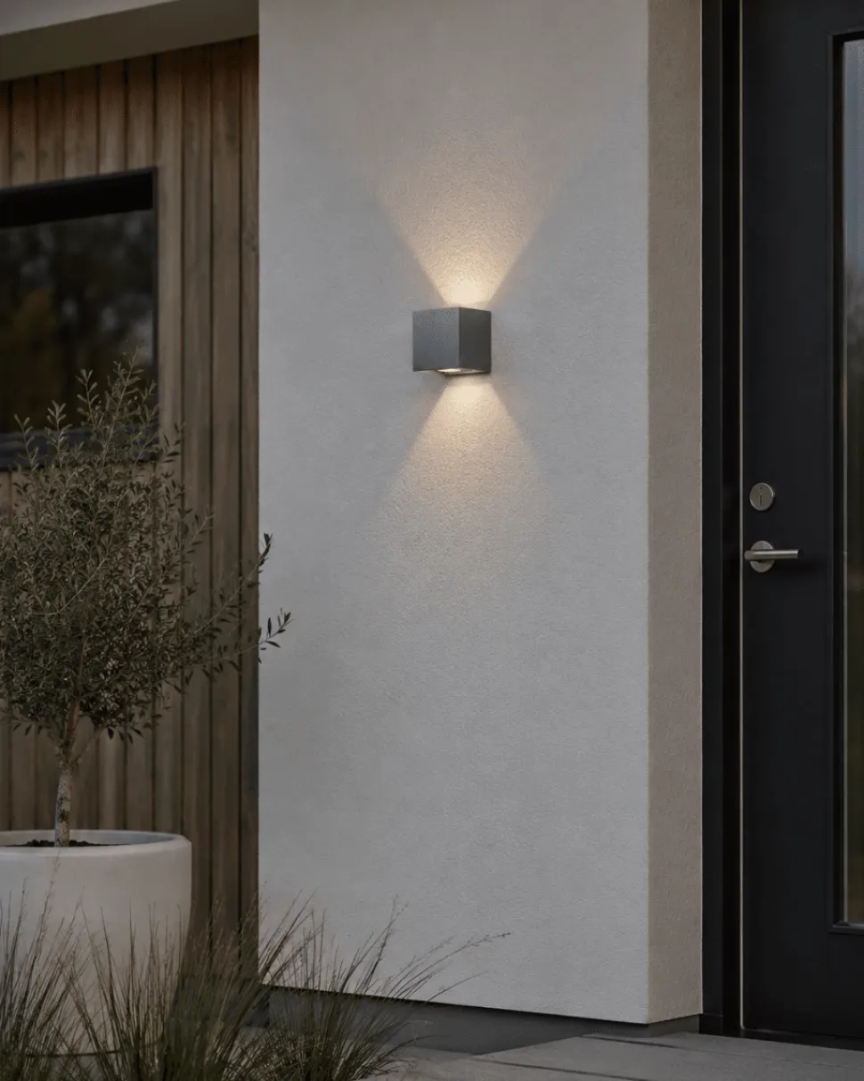 Alu Box 12cm vägglampa