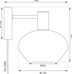 Bell Ø15 vägglampa