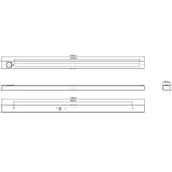 Bänky m. uttag 118cm