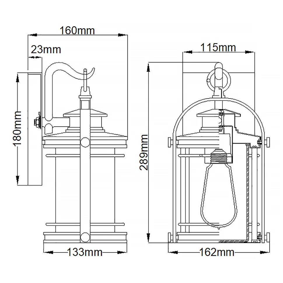 Booker 28cm utelampa