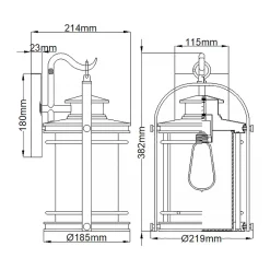 Booker 38cm utelampa