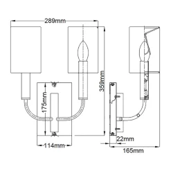 Brianna 36cm vägglampa