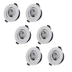 D-007 Downlight 3000K 6-pack