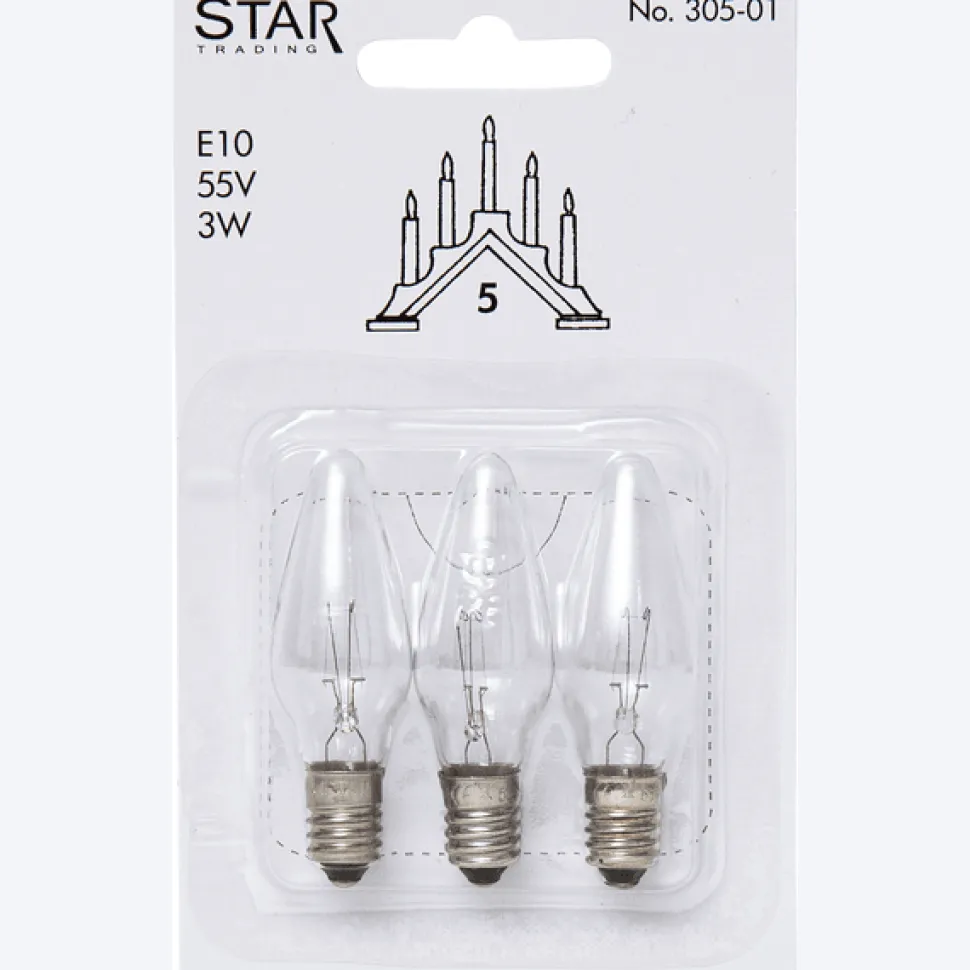 E10 3W 55V 3-pack