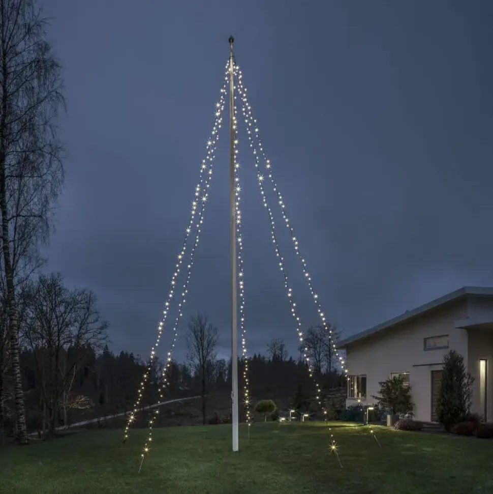 Flaggstångsslinga varmvit 10m