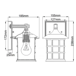 Freeport 24cm utelampa