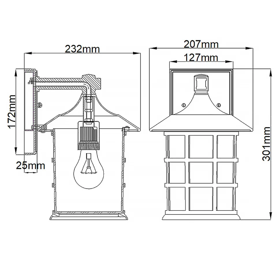 Freeport 30cm utelampa