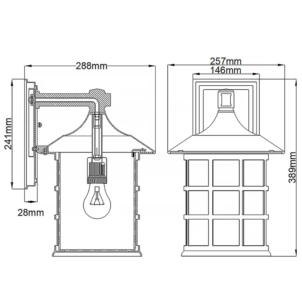 Freeport 40cm utelampa