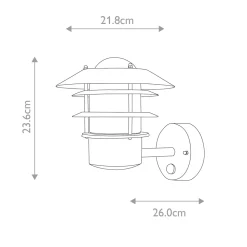 Helsingor PIR Ø22 utelampa