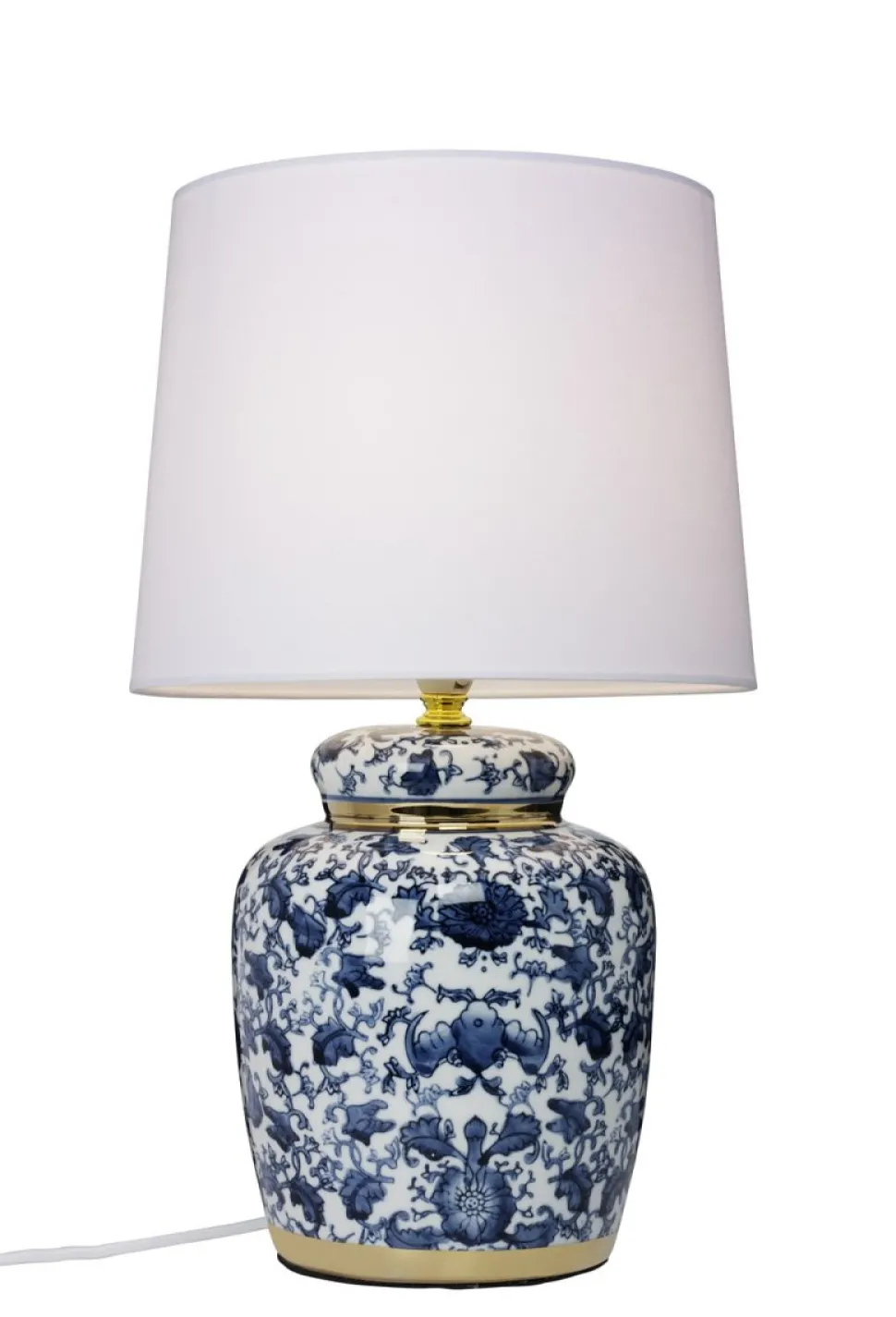 Klassisk blå 44cm bordslampa