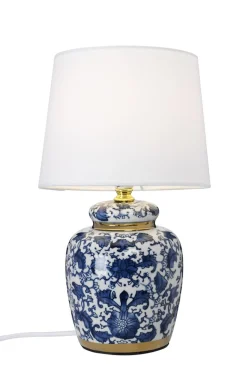 Klassisk blå 30cm bordslampa