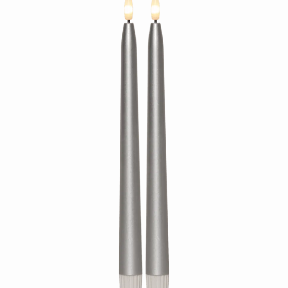 LED Antikljus Flamme Metal 28cm