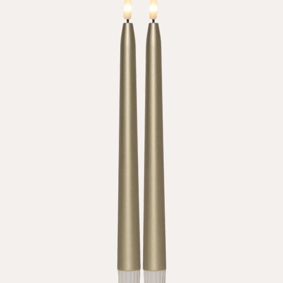 LED Antikljus Flamme Metal 28cm