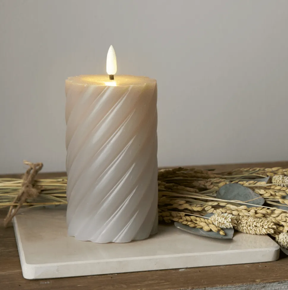 LED Blockljus Flamme Swirl