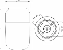 Ohm 100/170 badrumslampa