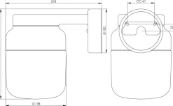 Ohm Wall 140/205 badrumslampa
