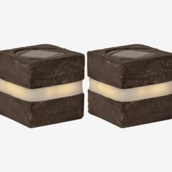 Stonecube 2-pack solcellslampa