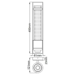 Wellington 40cm badrumslampa